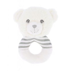 Toys - Rattle - BEAR - White Bear