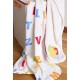 Muslins and Blankets - Blanket - Pram - Soft Fleece Baby blanket - Rainbow  ABC Letters - last one