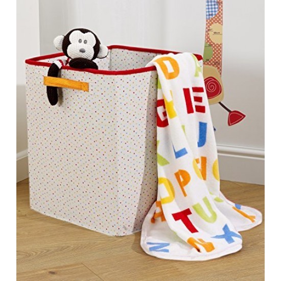 Muslins and Blankets - Blanket - Pram - Soft Fleece Baby blanket - Rainbow  ABC Letters 