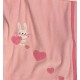 Muslins and Blankets - Blanket - Pram - Pink Baby BASIC PRAM BLANKET - Pink Bunny and Hearts 