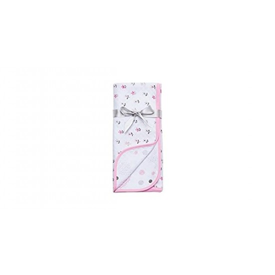 Muslins and Blankets - Blanket - Bamboo - PINK FLOWERS - Dotty Daisy - 100cm x 76 cm - last one