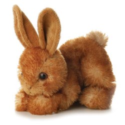 Toys - Soft Toys - Woodland Animals - Bunny rabbit- Bitty - Brown with white tail 