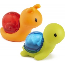 Toys - Bath Toys - SQUIRTER - Rattle - SNAIL - Bath Squirts - Green snail or Orange turtle - 9m plus