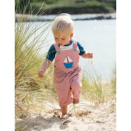 Trousers - Dungarees - Summer - Frugi - Godrevy - Light Summer - Red Boat - last size