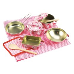 Toys - KITCHEN - Cooking - PINK Gingham set - last one in sale