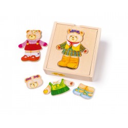 Toys -  Puzzles - Wooden - BigJigs - Mrs Bear - Puzzle Jigsaw - last one - sale 