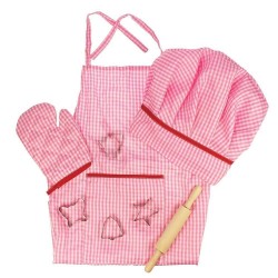 Toys - KITCHEN - Cooking - PINK Gingham set - last one in sale