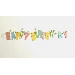 Toys - Wooden - Garland Banner - Happy Birthday - last one