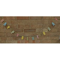 Toys - Wooden - Garland Banner - Happy Birthday - last one