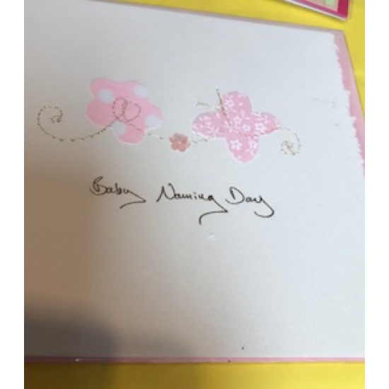 CARDS - BABY - NAMING DAY - PINK - Baby Naming Day
