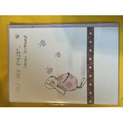 CARDS - Birthday - SISTER - Bunny with glittery -... 