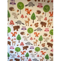 Wrapping Paper - ANIMALS - Animals, trees and woodland  creatures ( posted folded)