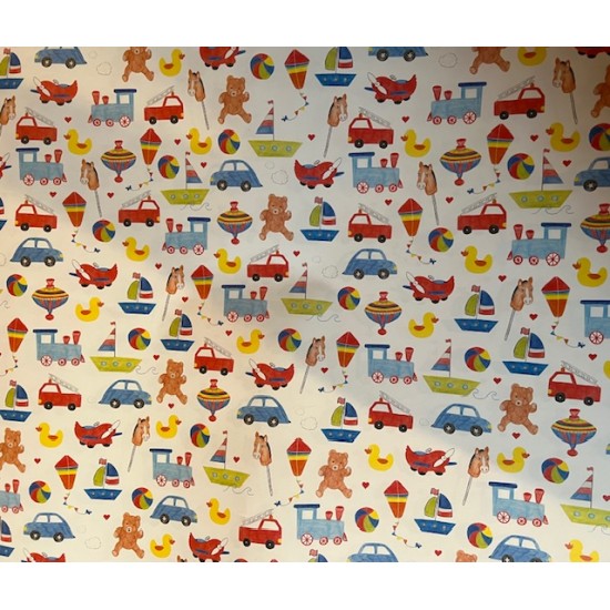 Wrapping Paper - Mixture of TOYS - fun and playful toys  (posted folded)