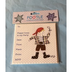 CARDS - PARTY - PACK - PIRATE - INVITATIONS - 8 pack - Please Come to my Party
