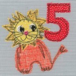 CARDS - Birthday - 5 - LION - Unisex 