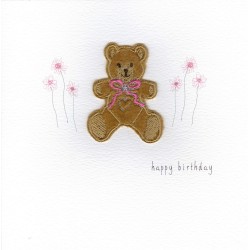 CARDS - Birthday - Luxury - Card - Brown Teddy 