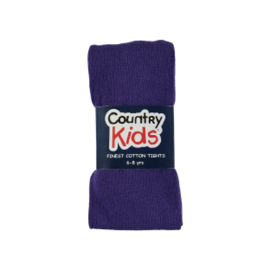 Tights - Country Kids -  Cotton Tights - Purple 12-24m - last size 