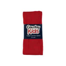 Tights - Country Kids -  Cotton  blend Tights - Red - 6-12m  - last  item - 45% off - CLEARANCE 45% off - No return