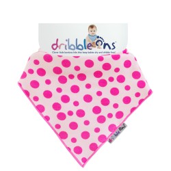 Bib - Dribble Ons - Bandana Bibs - Pink Spot  