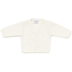 Cardigan - Baby - Basics -  Knitted Cardigan - White - last one