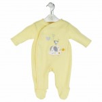 Babygrow - Basic range -  Elephant and Bird - Yellow - 0-3 and 3-6m sale