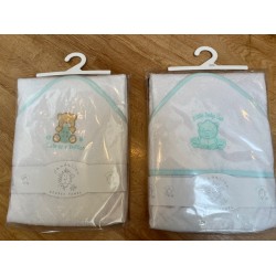 Muslins and Blankets - Towel - UNISEX - 100% cotton terry towelling - AQUA GREEN - pictures vary