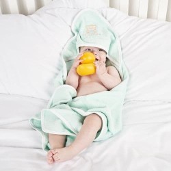 Muslins and Blankets - Towel - UNISEX - 100% cotton terry towelling - AQUA GREEN - pictures vary