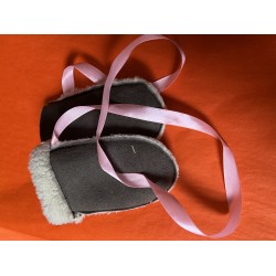 Gloves and mittens - Baby - LUXURY - warm whole piece  covering - with ribbon - one size 
