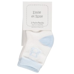 Socks - ANIMAS - BEAR - BLUE - Emile et Rose - Luxury range - 2 pc - LIGHT BLUE - last size