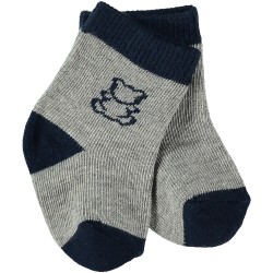 Socks - ANIMALS - BEAR - BLUE - Emile et Rose - Luxury range - 2 pc - NAVY and GREY - last size 9 m 71 cm