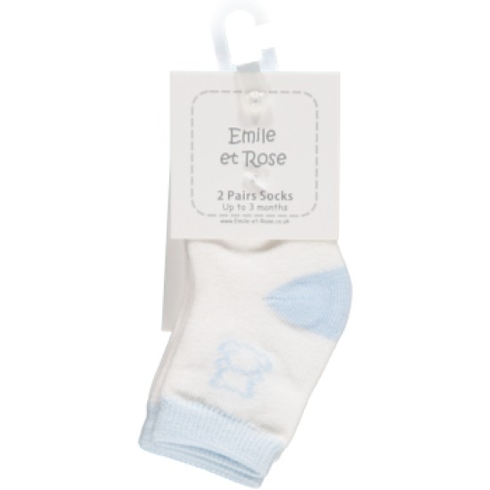 Socks - BLUE - Emile et Rose - Luxury range - 2 pc - NAVY and GREY