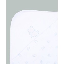Muslins and Blankets - Blanket - BEAR - LUXURY - Emile et Rose - Chester - Blue  - last one