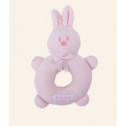 Toys - Rattle - BUNNY - Ring -  Pink - Emile et Rose - from 0 m