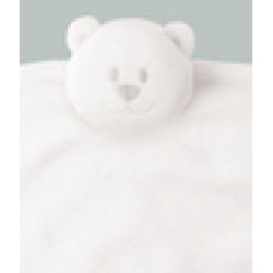Toys - Baby - Comforter - Luxury - Emile et Rose - first newborn small sensory blanket - white bear