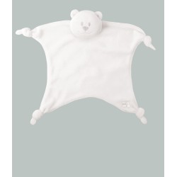 Toys - Baby - Comforter - Luxury - Emile et Rose - first newborn small sensory blanket - white bear