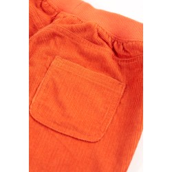 Trousers - CORDS - Frugi - Cassius - Orange bonfire and Red Panda