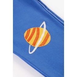 Trousers - Jogger - SPACE - Frugi - Malpas Blue Tango - rocket and planet - 2-3, 7-8y
