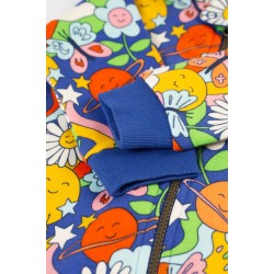 Snuggle Suit - FLOWERS - Baby and Toddler - FRUGI - Retro Happy - bee, planets,  rainbow ..