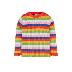 Jumper - Frugi - ZOE - knitted ribbed with cuffs -  Retro stripe