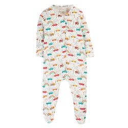 Babygrow - Vehicles - Frugi - Let's Go - Vehicles, Tractors and Rainbow