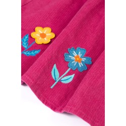 Skirt - Cord - Frugi - Katya - Lingonberry pink flowers 