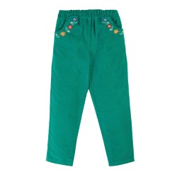 Trousers - CORDS - Frugi - Paperback - Iguana green flowers