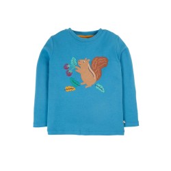 Top - ANIMALS - Frugi - Adventure - Squirrel - deep water blue