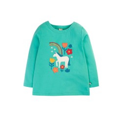 Top - HORSES - Frugi - Anna - Pacific aqua