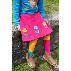 Skirt - Cord - Frugi - Katya - Lingonberry pink flowers 