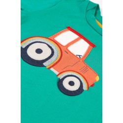 Jumper - FARM - Frugi - Easy on - TRACTOR - Iguana green sweatshirt