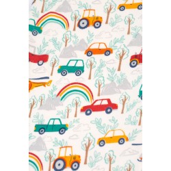 Babygrow - Vehicles - Frugi - Let's Go - Vehicles, Tractors and Rainbow