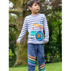 Trousers - Joggers - STRIPE - Frugi - Perrin - Parsnip Jogger - Navy Blue Stripe 