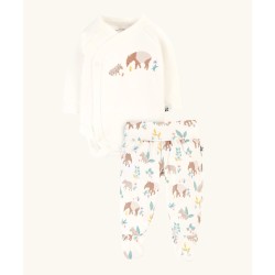 Set -  Animals - TAPIR - Frugi - 2pc set - Body kimono and footed pull ups - UNISEX
