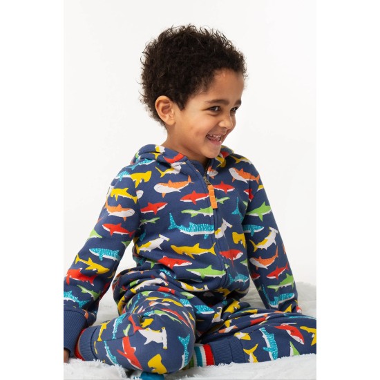 Snuggle suit - Frugi - Big Kids - Shiver of Sharks